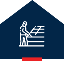 Group 70 Person inspecting solar panels icon.